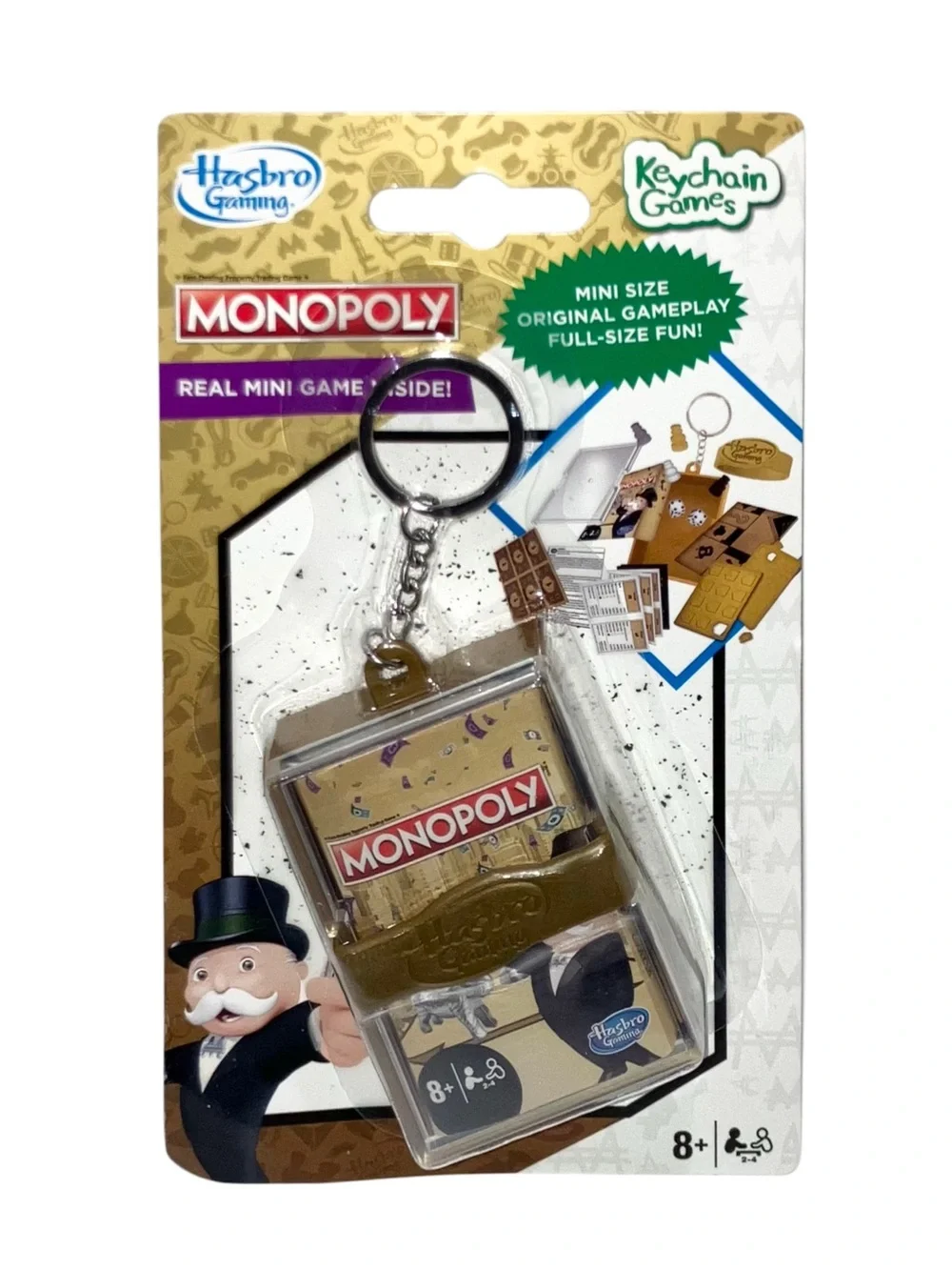 Hasbro Keychain Games Monopoly Clue Real Mini Travel Pocket Game Lot Of 2 NEW